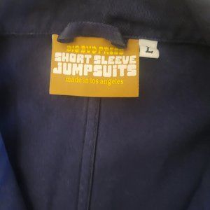 Big Bud Press Short Sleeve Jumpsuit Navy size L